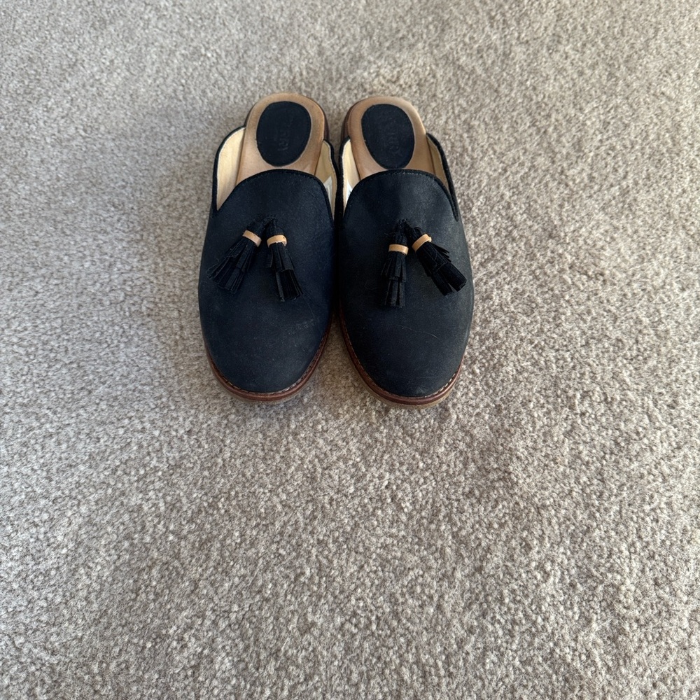 Sperry Black Tassel Mules for Women